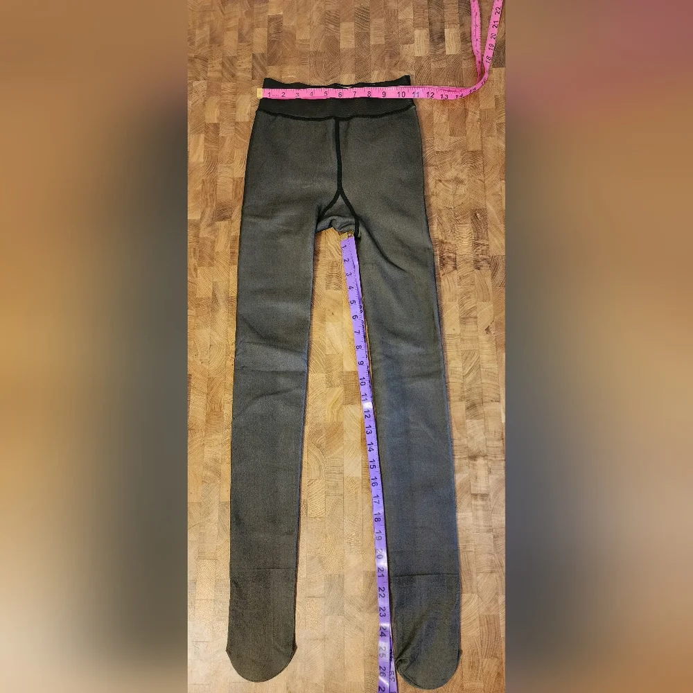 🍂🍁❄️Heavy, lined, footed tights, black no size, see measurements new w/o tags.
